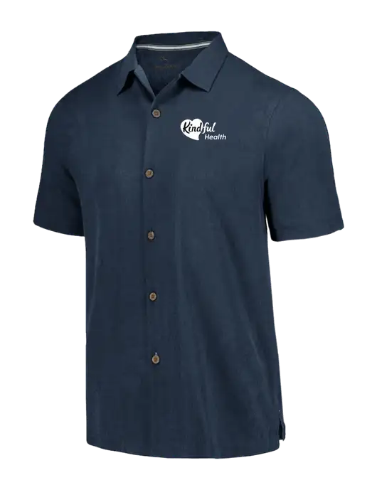 Tommy Bahama Navy Tropic Isles Short Sleeve Shirt w/Kindful Health Logo