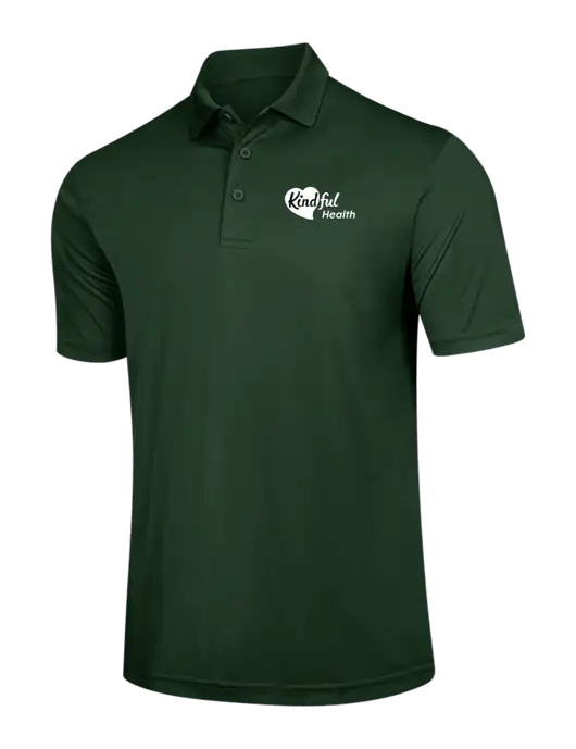 Dark Green PosiCharge Competitor Polo w/Kindful Health Logo