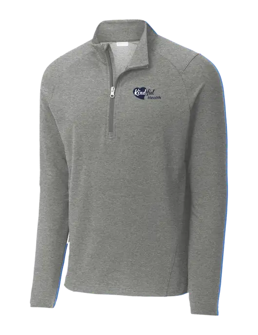 Sport-Wick Flex Fleece Light Grey Heather 1/4-Zip w/Kindful Health Logo