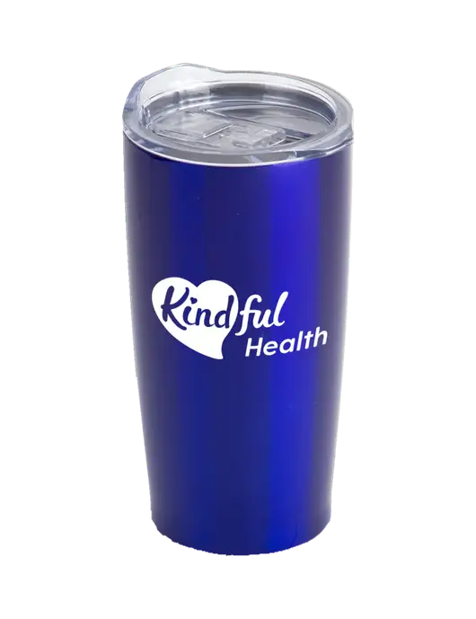 Society Blue 20 oz Insulated Tumbler w/Kindful Health Logo