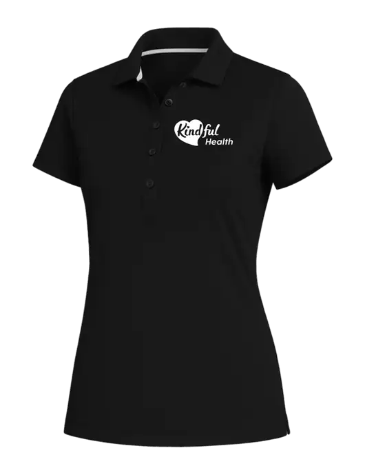 Fairway & Greene Womens Black Claire Tech Polo w/Kindful Health Logo