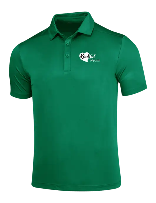 Kelly Green Posi-UV Pro Polo w/Kindful Health Logo