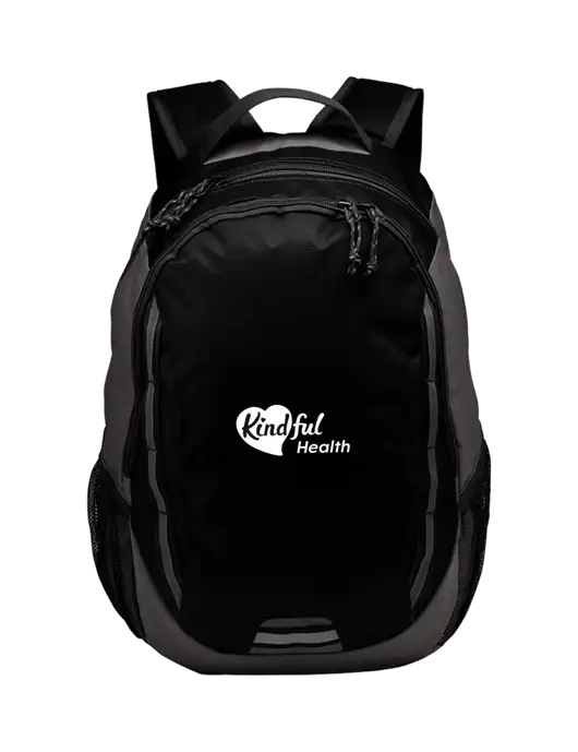 Ridge Black/Dark Charcoal Laptop Backpack w/Kindful Health Logo