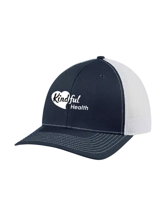 Richardson Adjustable Snapback Original 112 Trucker Cap Navy w/White Mesh w/Kindful Health Logo