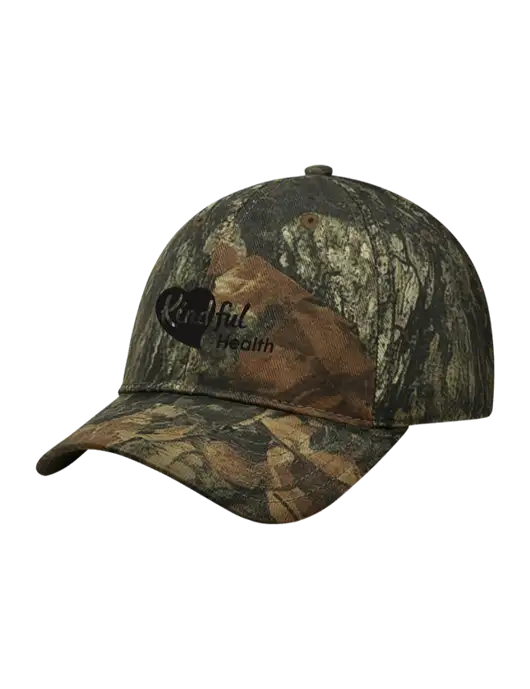 Mossy Oak New BK-UP Camo/Hunter Structured Cap With Flex Strap w/Kindful Health Logo