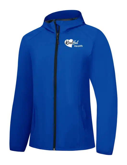 Womens Royal Essential Rain Jacket w/Kindful Health Logo