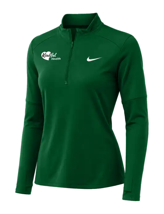 Nike Dark Green Womens Dri-FIT Element 1/2-Zip Pullover w/Kindful Health Logo
