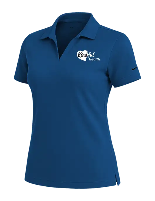 NIKE Dark Royal Womens Dri-Fit Micro Pique Polo w/Kindful Health Logo