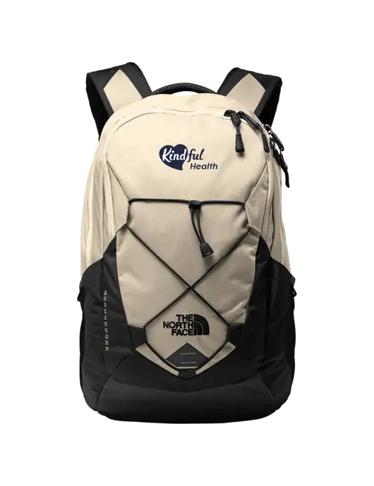 The North Face Ivory/Black Groundwork Backpack w/Kindful Health Logo