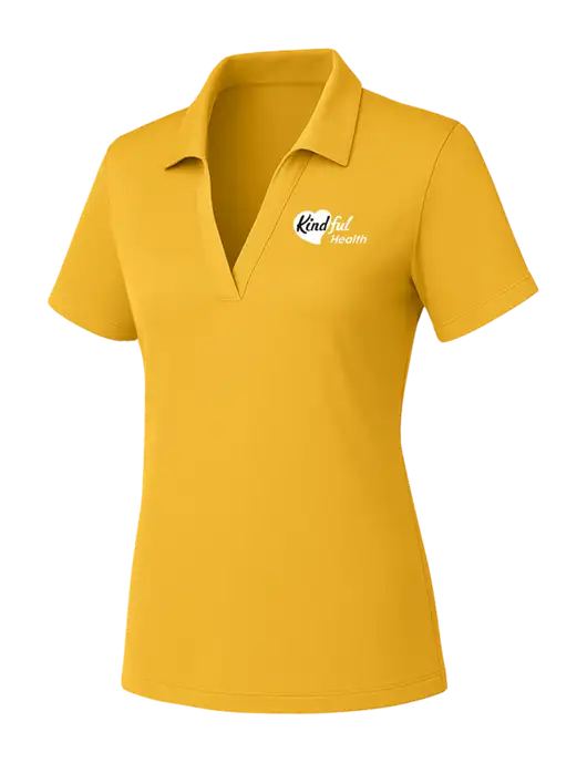 Yellow Gold Womens PosiCharge RacerMesh Polo w/Kindful Health Logo