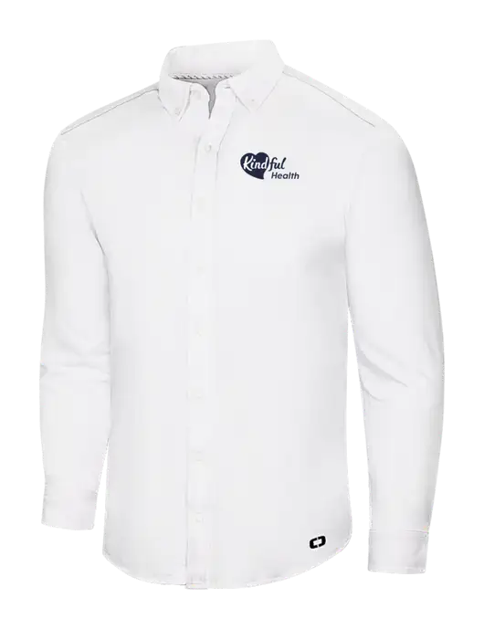 OGIO Bright White Modern Code Stretch Button-Up Shirt w/Kindful Health Logo
