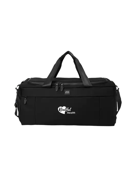TravisMathew Black Duration Duffel w/Kindful Health Logo