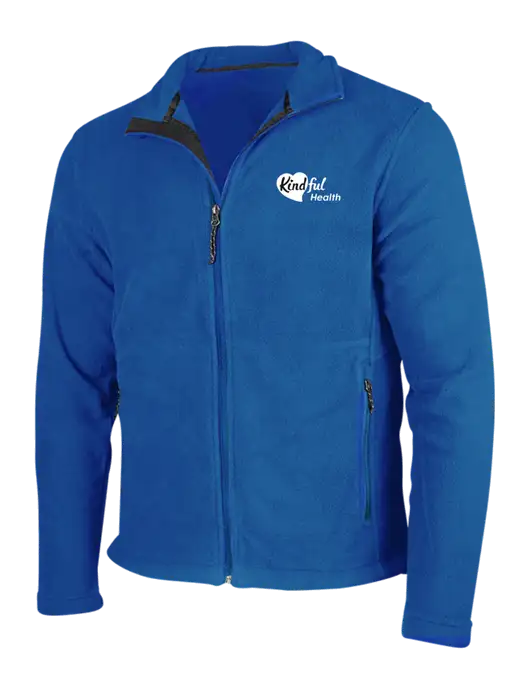 Dark Royal Fleece Jacket w/Kindful Health Logo
