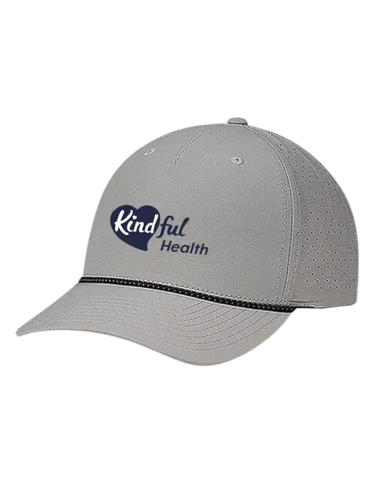 Richardson Laser Perf Performance Light Grey/Black-Grey Rope Cap w/Kindful Health Logo