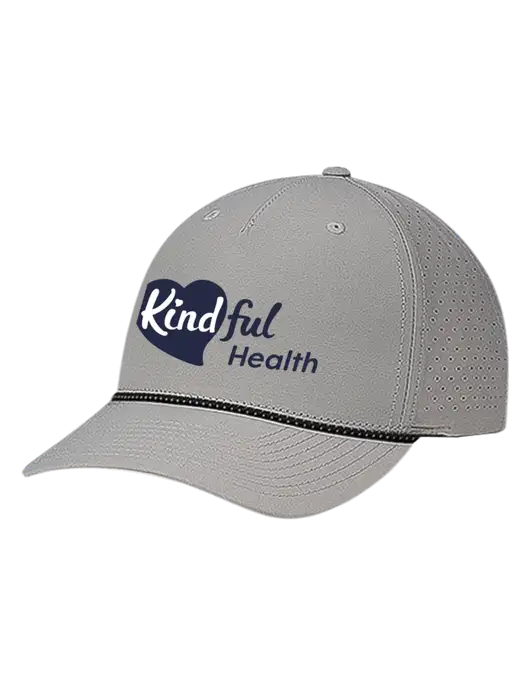 Richardson Laser Perf Performance Light Grey/Black-Grey Rope Cap w/Kindful Health Logo