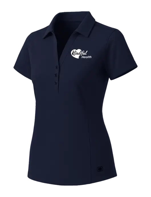 OGIO Womens Navy ONYX Polo w/Kindful Health Logo