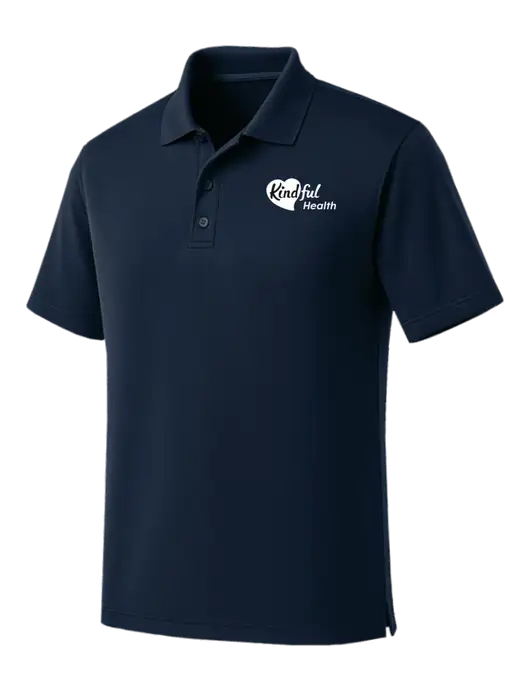 Dark Navy Dry Zone UV Micro Mesh Polo w/Kindful Health Logo