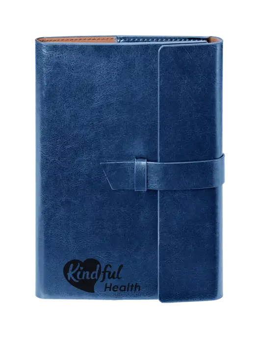 Fabrizio Blue 6.875 x 9.56 Portfolio w/Kindful Health Logo