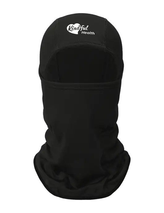 Black CornerStone Smooth Fleece Face Mask w/Kindful Health Logo