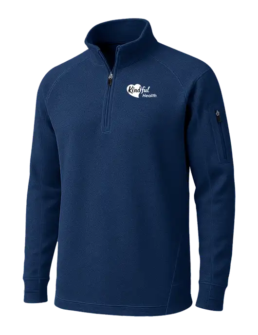 True Navy Tech Fleece 1/4 Zip Pullover w/Kindful Health Logo