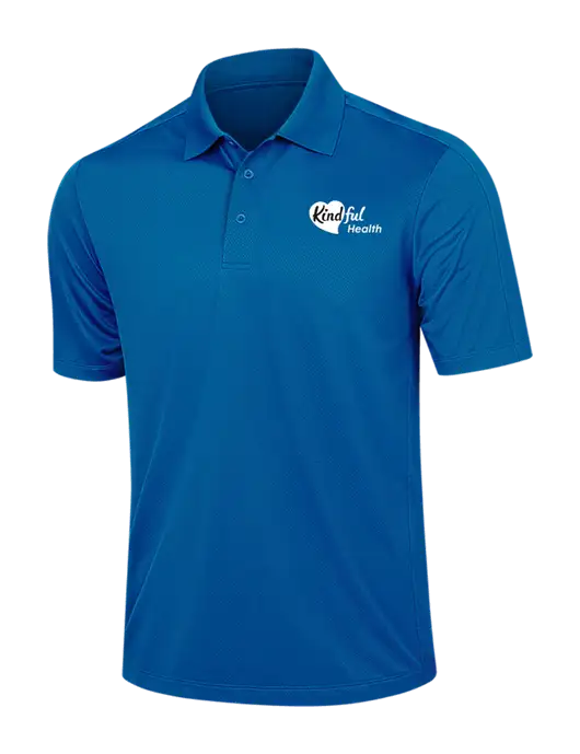Dark Royal Blue Diamond Textured Jacquard Polo w/Kindful Health Logo