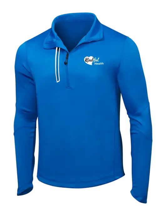 OGIO Electric Blue Endurance Fulcrum 1/4 Zip w/Kindful Health Logo