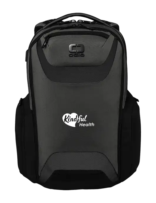 OGIO Tarmac Charcoal Connected Pack w/Kindful Health Logo