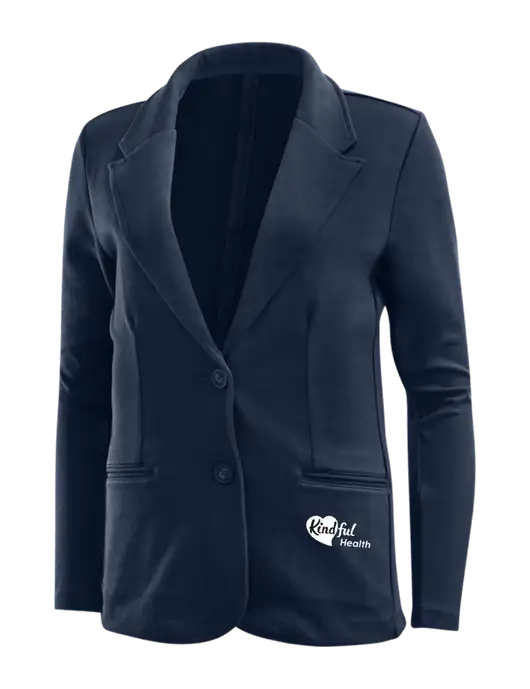 Deep Navy Womens Knit Blazer w/Kindful Health Logo