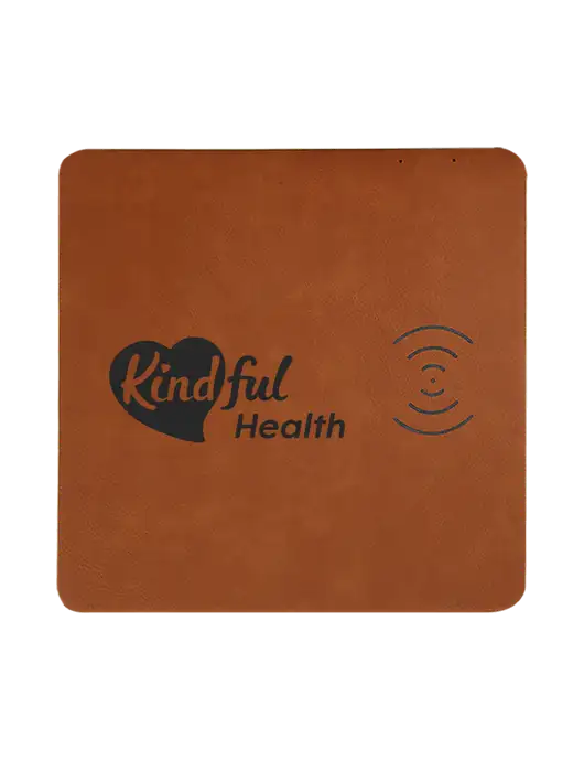 Rawhide Laserable Leatherette Phone Charging Mat w/Kindful Health Logo