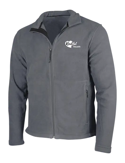 Medium Grey Fleece Jacket w/Kindful Health Logo