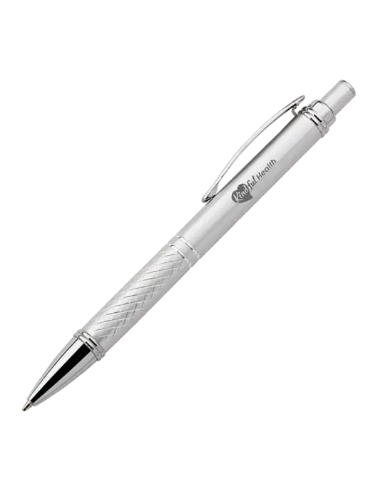 Silver Stellar Scribe Pen - Black Ink w/Kindful Health Logo