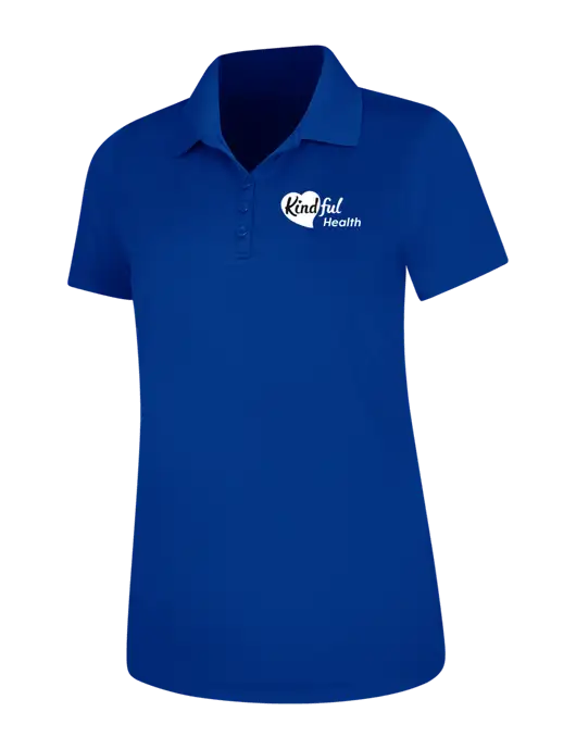 Dark Royal Womens Dry Zone UV Mesh Polo w/Kindful Health Logo