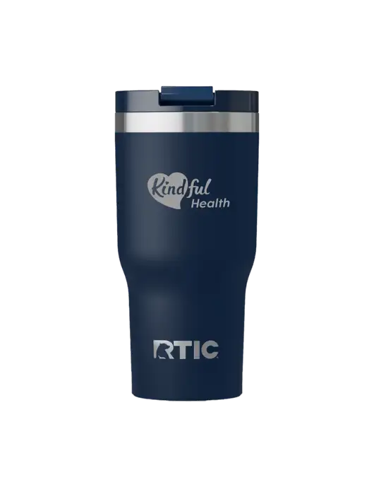 RTIC Essential 20 oz Navy Tumbler w/Kindful Health Logo