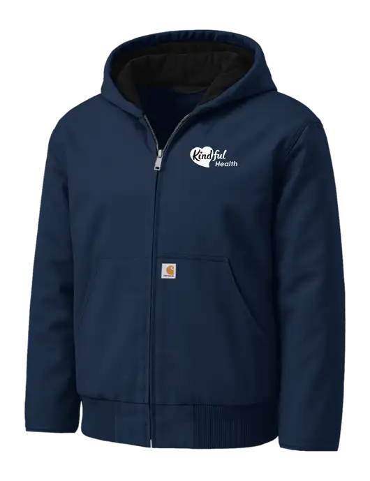 Carhartt Washed Duck Active Dark Navy Jacket w/Kindful Health Logo