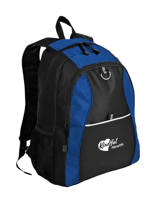 Honeycomb Twilight Blue/Black Backpack w/Kindful Health Logo
