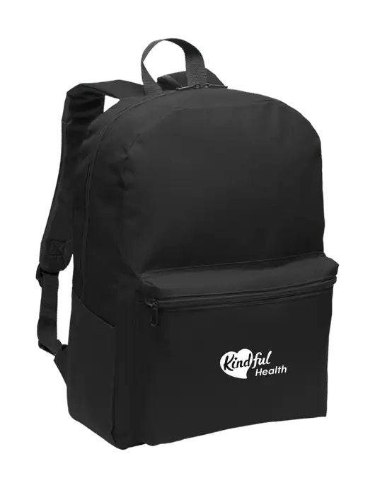Casual Black Lightweight Laptop Backpack w/Kindful Health Logo
