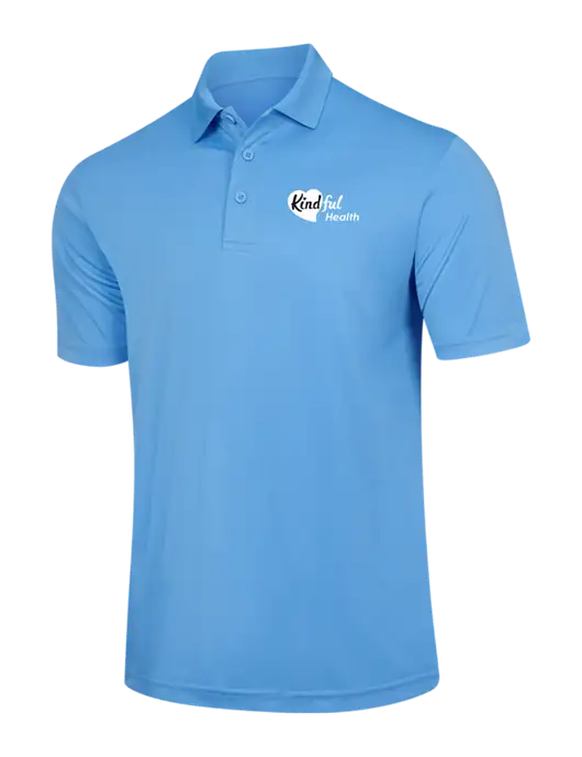 Carolina Blue PosiCharge Competitor Polo w/Kindful Health Logo