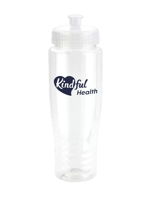 Roam Clear 28 oz Eco-Polyclear Bottle with Push Pull Lid w/Kindful Health Logo