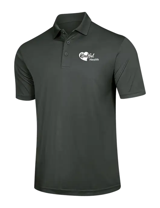 Dark Grey PosiCharge Competitor Polo w/Kindful Health Logo