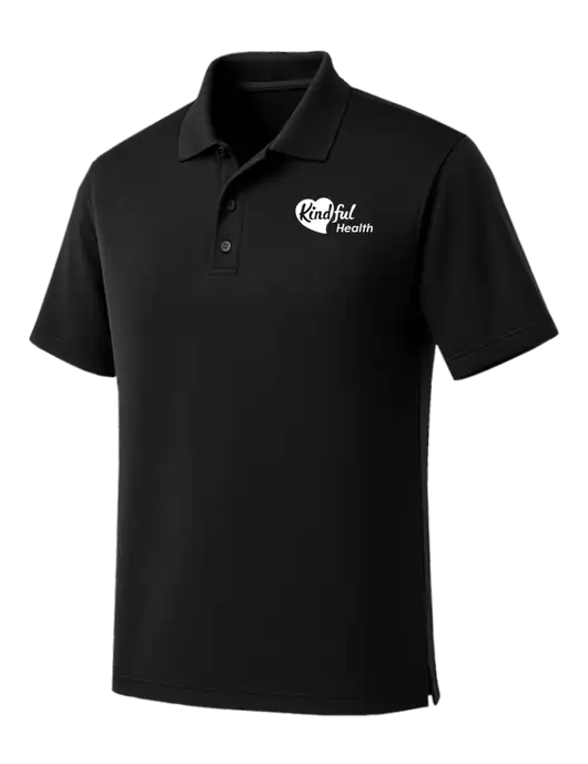 Black Dry Zone UV Micro Mesh Polo w/Kindful Health Logo