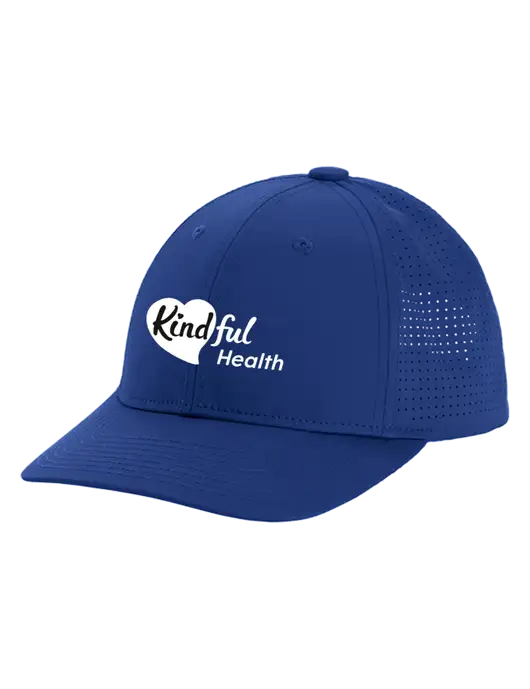 Pro-Cut Structured Snapback with Pinhole Mesh Dark Royal Cap w/Kindful Health Logo