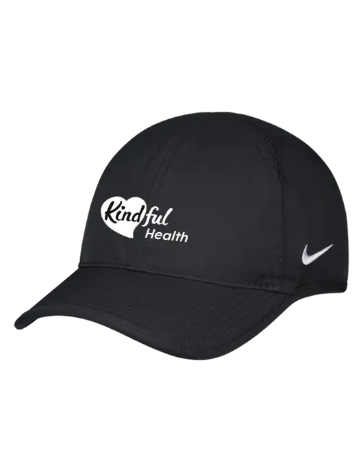 Nike Black Featherlight Cap w/Kindful Health Logo