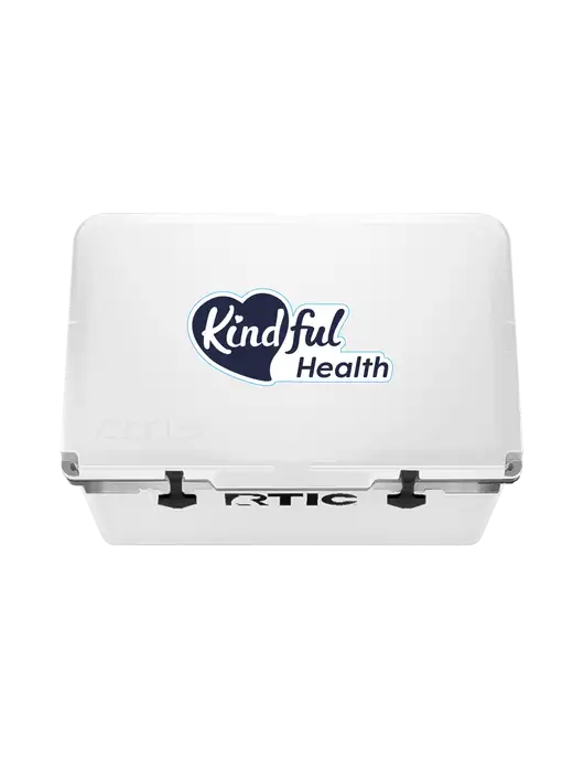 RTIC 52 Quart Ultra-Light White Hard Cooler w/Kindful Health Logo