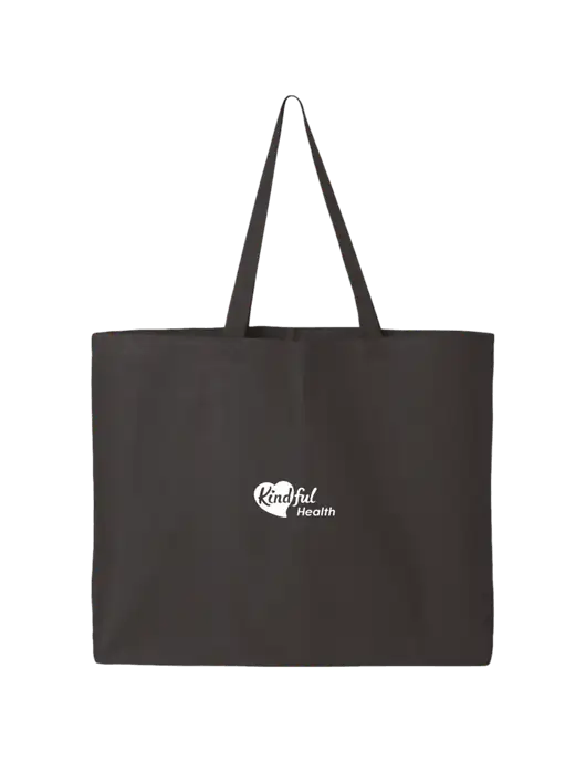 Sturdy Canvas Charcoal Tote w/Kindful Health Logo