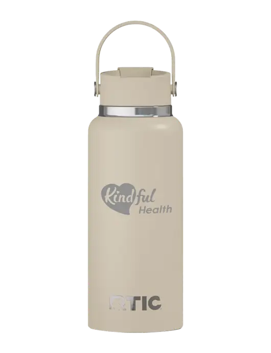 RTIC Outback 32 oz Tan Bottle w/Kindful Health Logo