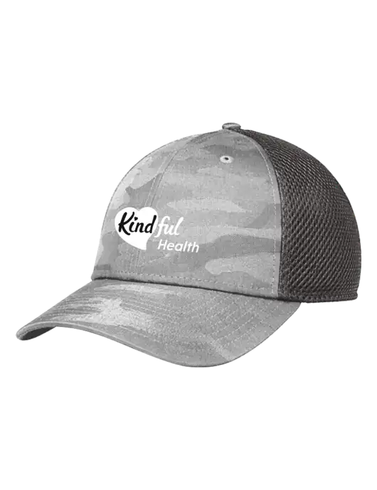 New Era Tonal Light Grey Camo Stretch Tech Mesh Cap w/Kindful Health Logo