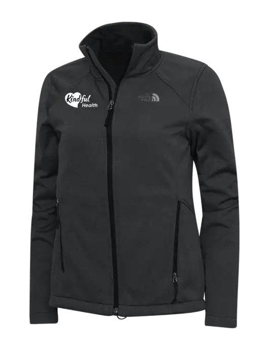 North Face Dark Grey Heather Womens Ridgewall Soft Shell Jacket w/Kindful Health Logo