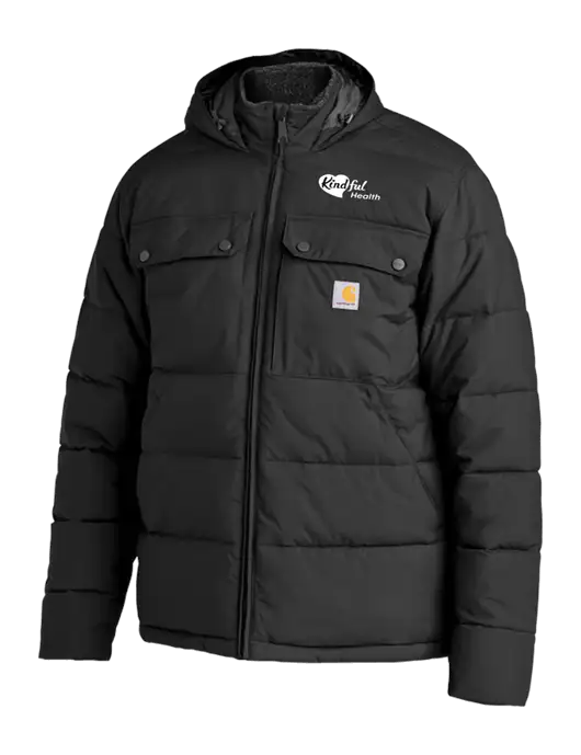 Carhartt Montana Black Insulated Hooded Jacket w/Kindful Health Logo