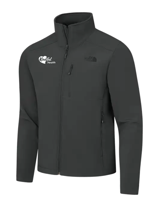 The North Face Dark Medium Grey Apex Barrier Soft Shell Jacket w/Kindful Health Logo