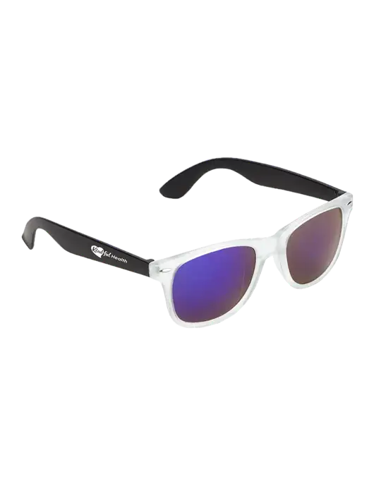 Key West Black Mirrored Sunglasses w/Kindful Health Logo